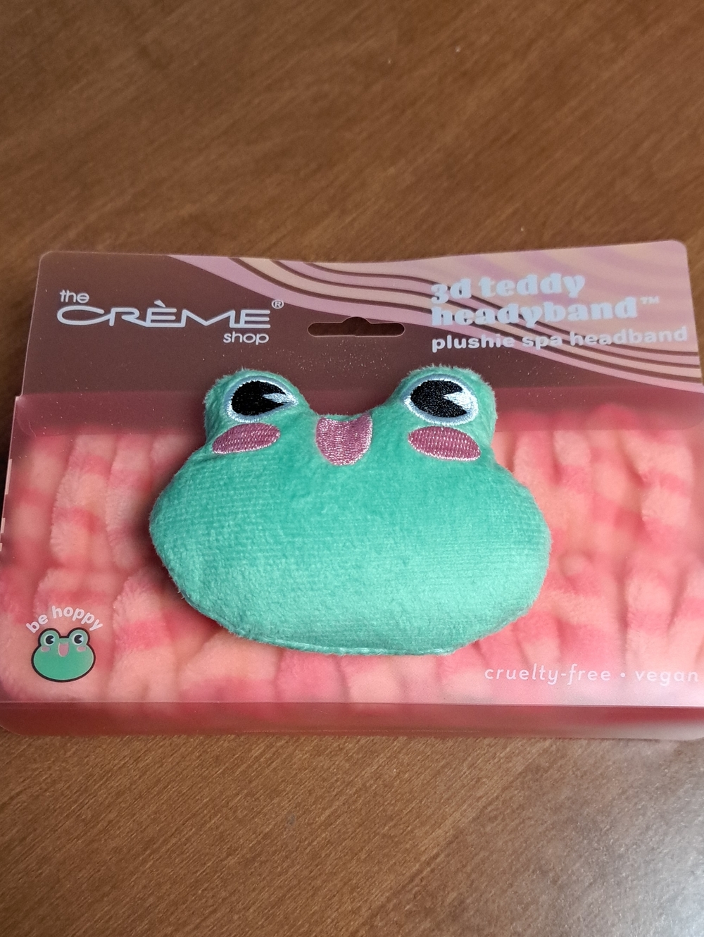 the Crème Shop Plush Frog Spa Headband - Green